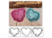 ITH Untersetzer Sweet Magic Herzen